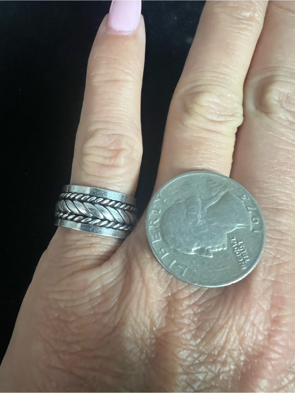 925 STERLING SILVER MEXICO BRAIDED BAND - Picture 5 of 6